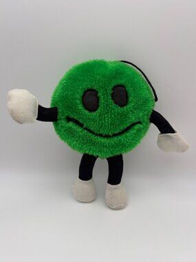 Vintage OTC Happy Green Smiley Face w/ Arms Legs Stuffie (SKU: 855TO)